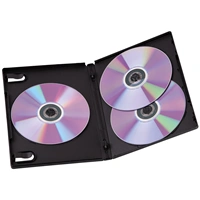 Hama DVD box na 3 DVD, s fóliou, čierny, 5 ks