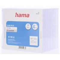 Hama CD Slim Box, obal na 4 cd/dvd, priehľadný, balenie 10 ks (cena za balenie)
