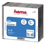 Hama CD BOX SLIM náhradný obal, 10 ks/bal., transparentná/čierna