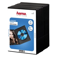 Hama DVD obal na 1 DVD, s fóliou, čierny, balenie 10 ks (cena uvedená za balenie)