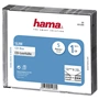 Hama CD Slim Box, obal na 1 cd/dvd, priehľadný/čierny, balenie 5 ks (cena za balenie)