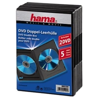 Hama DVD obal, double, 5 ks/bal., farba čierna