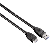 Hama USB 3.0 kábel, typ A - micro B, 0,75 m, ierny