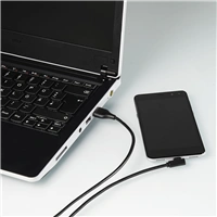Hama micro USB kábel, kolmý, symetrický konektor, 1 m, čierny