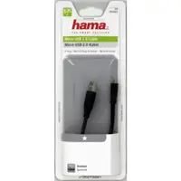 Hama micro USB 2.0 kábel typ A - micro B, 0,25 m, čierny, blister