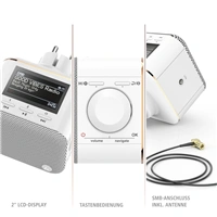 Hama digitlne rdio DR40BT PlugIn, FM/DAB/DAB+/Bluetooth