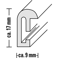 Hama rámček plastový SEVILLA, strieborná, 21x29,7 cm (formát A4), plastové sklo