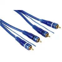 Hama RCA (phono) Cable, 2 RCA Plugs - 2 RCA Plugs, with remote, 5m, blue