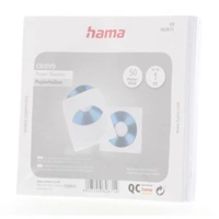 Hama papierové obaly na CD/DVD, biele, balenie 50 ks (cena za balenie)