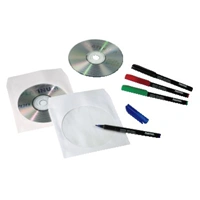 Hama CD/DVD Paper Sleeves, pack of 50, White