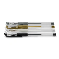 Hama gélové guľôčkové pero Classic - set 4 farby (biela/čierna/zlatá/strieborná)