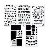 Hama šablóny pre kreatívnu tvorbu - set 5 ks