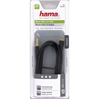 Hama micro USB 2.0 kábel, typ A - micro B, 1,8 m, čierny