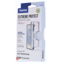 Hama Extreme Protect, kryt pre Samsung Galaxy S25, magnetický, D3O®, nezažltne, priehľadný