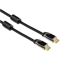 Hama HDMI kábel vidlica-vidlica, 3 m, pozlát., ferit. filtre, kovové vidlice, opletený, Ethernet