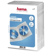 Hama Standard Double, obal na 2 DVD, s fóliou, priehľadný, balenie 5 ks (cena za balenie)