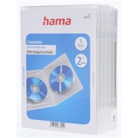 Hama Standard Double, obal na 2 DVD, s fóliou, priehľadný, balenie 5 ks (cena za balenie)