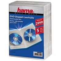 Hama obal na 2 DVD, transparentný, 5 ks