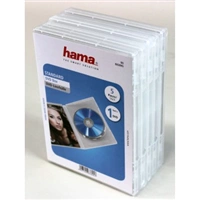 Hama DVD obal na 1 DVD, s fóliou, priehľadný, 5 ks