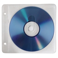 Hama CD/DVD Ring Binder Sleeves, 50 pcs./pack, white
