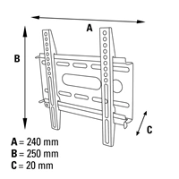 Hama nstenn driak TV Next Light (3*), 200x200, biely
