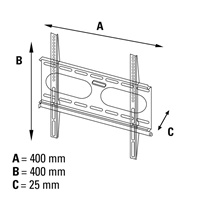 Hama nstenn driak TV Next Light (3*), 400x400, biely (rozbalen)