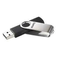Hama USB 2.0 Flash Drive Rotate, 8 GB, 10 MB/s, čierna/strieborná