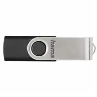 Hama USB 2.0 Flash Drive Rotate, 8 GB, 10 MB/s, čierna/strieborná