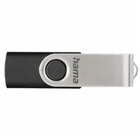 Hama USB 2.0 Flash Drive Rotate, 16 GB, 10 MB/s, čierna/strieborná