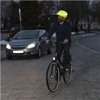 Hama reflexný návlek na cyklistickú/ športovú prilbu, neónovo žltý