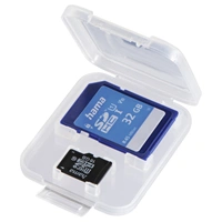 Hama DuoCase, puzdro na SD/microSD kartu, priehľadné