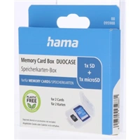 Hama DuoCase, puzdro na SD/microSD kartu, priehľadné