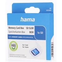Hama SD Slim Box, puzdro na 1 SD kartu, priehľadné