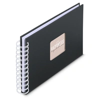 Hama album klasický špirálový FINE ART 24x17 cm, 50 strán, nová čierna, biele listy