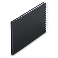 Hama album klasický špirálový FINE ART 24x17 cm, 50 strán, nová čierna, biele listy