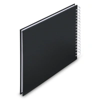 Hama album klasický špirálový FINE ART 28x24 cm, 50 strán, nová čierna, biele listy