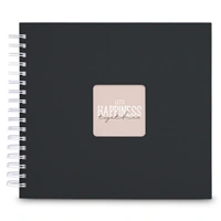 Hama album klasický špirálový FINE ART 28x24 cm, 50 strán, nová čierna, biele listy