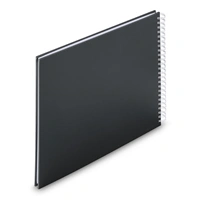 Hama album klasický špirálový FINE ART 36x32 cm, 50 strán, nová čierna, biele listy