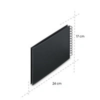 Hama album klasický špirálový FINE ART 24x17 cm, 50 strán, nová čierna, čierne listy