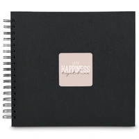 Hama album klasický špirálový FINE ART 28x24 cm, 50 strán, nová čierna, čierne listy