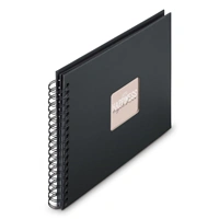 Hama album klasický špirálový FINE ART 28x24 cm, 50 strán, nová čierna, čierne listy