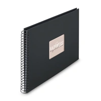 Hama album klasický špirálový FINE ART 36x32 cm, 50 strán, nová čierna, čierne listy