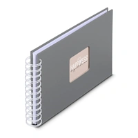 Hama album klasický špirálový FINE ART 24x17 cm, 50 strán, kamenná šedá, biele listy