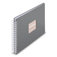 Hama album klasický špirálový FINE ART 28x24 cm, 50 strán, kamenná šedá, biele listy
