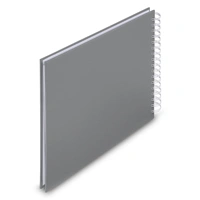 Hama album klasický špirálový FINE ART 28x24 cm, 50 strán, kamenná šedá, biele listy