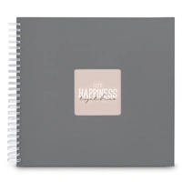 Hama album klasický špirálový FINE ART 36x32 cm, 50 strán, kamenná šedá, biele listy