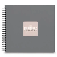 Hama album klasický špirálový FINE ART 36x32 cm, 50 strán, kamenná šedá, čierne listy