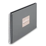 Hama album klasický špirálový FINE ART 36x32 cm, 50 strán, kamenná šedá, čierne listy