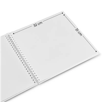 Hama album klasický špirálový FINE ART 36x32 cm, 50 strán, biela, biele listy