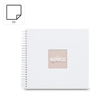 Hama album klasický špirálový FINE ART 36x32 cm, 50 strán, biela, biele listy